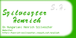 szilveszter henrich business card